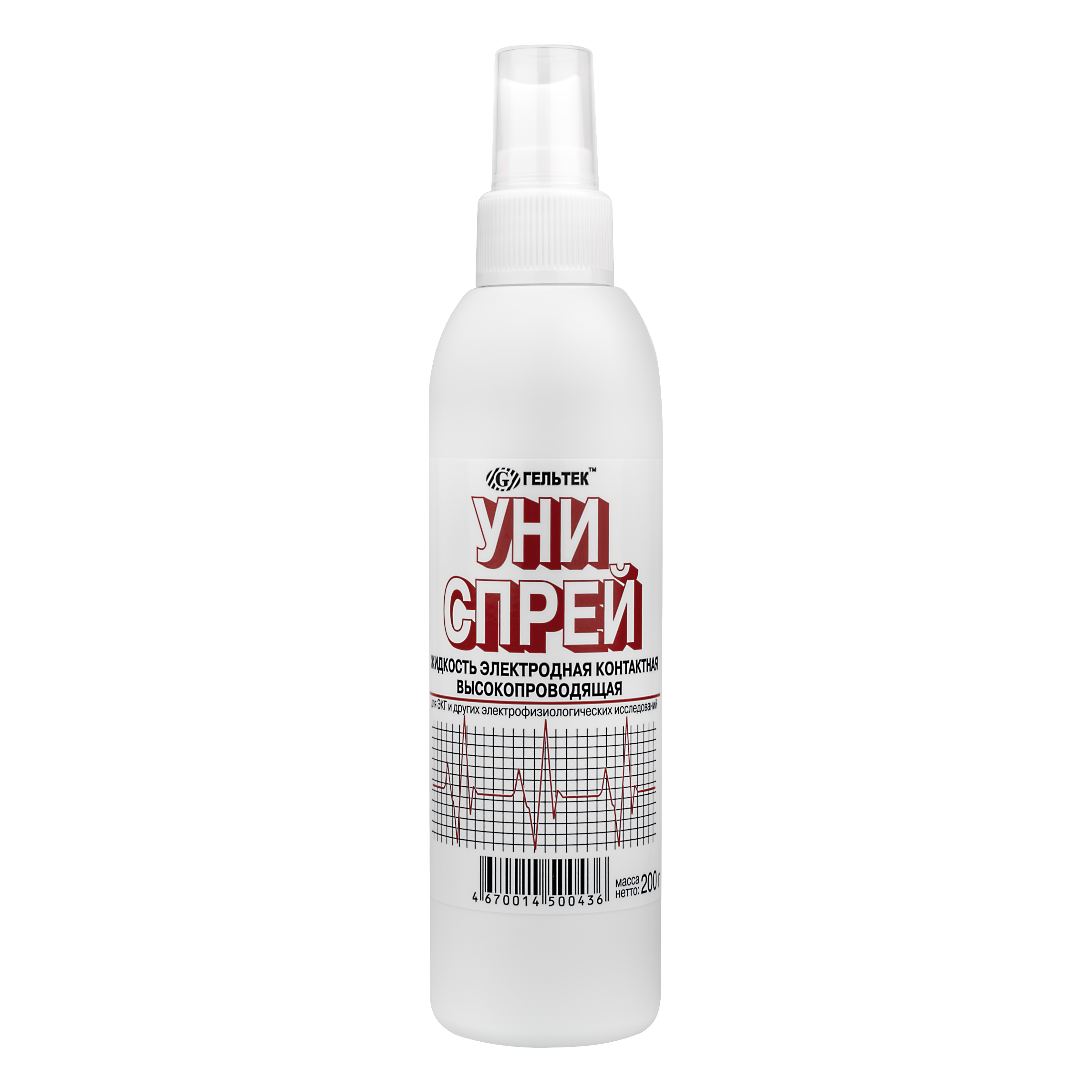 Жидкость электродная контактная высокопроводящая для ЭКГ и других электрофизиологических исследований "УНИСПРЕЙ", фл. 0,2 кг