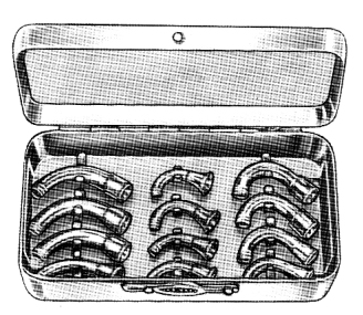 Magill Nasal Connection set/12 in s/s case
