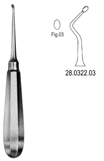 USA Model Bone Curette left 16cm Fig.3