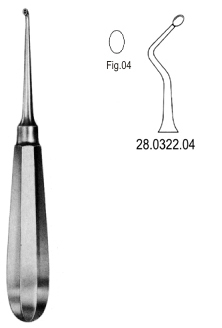 USA Model Bone Curette left 16cm Fig.4