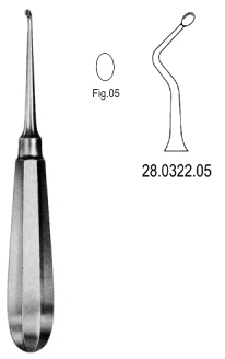 USA Model Bone Curette left 16cm Fig.5