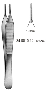 DeBakey Adson Atraumatic Fcps 1.5mm, 12.5cm