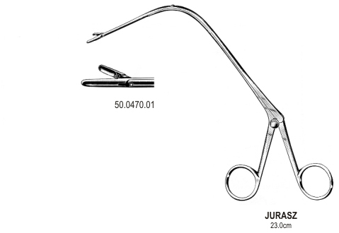 JURASZ Larynx Fcps right 23cm, Fig.1